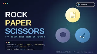 Python Rock Paper Scissors Game from Scratch Easy Tutorial