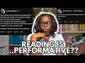 reading in public is performative now book threads discussions on literacy crisis continue