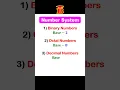 4 Types of Number System