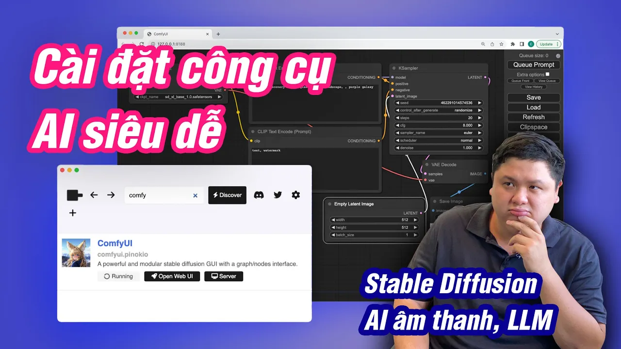 Outline Video Cách cài nhiều công cụ AI chỉ với 1 click chuột, không cần biết code: Pinokio