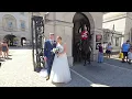 Download Lagu BRIDE AND GROOM POSE AT HORSE GUARDS TOURIST OUT OF THE BOX #canadian