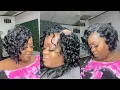 She wanted her real hair to be 100 protected Beach-wave quick weave bob