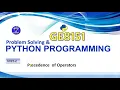 GE3151 - PYTHON PROGRAMMING