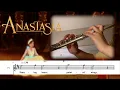 Once Upon A December Anastasia - Flute cover with sheet music
