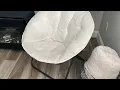 Folding Plush Sherpa Faux Fur Saucer Chair REVIEW