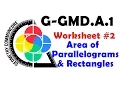G-GMD A 1 Worksheet - Area of Rectangles Parallelograms