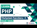 PHP FileSystem Functions Tutorial - II in Hindi Urdu