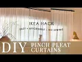 DIY Pinch Pleat Curtains IKEA HACK