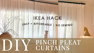DIY Pinch Pleat Curtains IKEA HACK