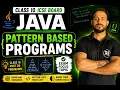 Pattern Program in Java Class 10 ICSE Board for loop while loop do while loop By Sagar
