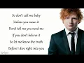 Lagu Ed Sheeran - Dive (Lyrics)