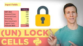 How to Lock Cells in Excel using Python by Cell Color Font Style Formula or Cell Value