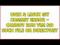 Unix Linux git commit error - cannot run vim No such file or directory 2 Solutions