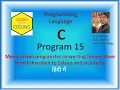 Program 15 Menu-driven program for converting Temperature from Fahrenheit to Celsius and viceversa