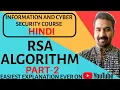 RSA Algorithm Part-2 Explained with Solved Example in Hindi