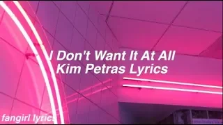 Download I Don't Want It At All || Kim Petras Lyrics MP3