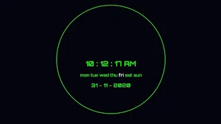 Digital clock using HTML CSS and Javascript javascript project