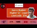 Leetcode 374 Guess Number Higher or Lower Live coding session Leetcode easy