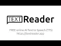Welcome - FREE online AI text to Speech TTS