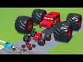 Download Lagu TRANSPORTING PIXAR CARS \u0026 FRUITS WITH COLORED \u0026 JOHN DEERE vs CLAAS vs TRACTORS - BeamNG.drive #962