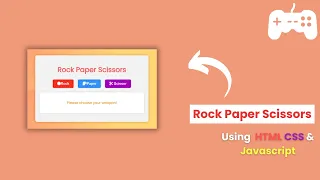 Rock Paper Scissors Game Using HTML CSS JavaScript JavaScript Projects Becodewala