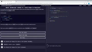 Basic Javascript Global vs Local Scope in Functions freeCodeCamp