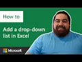 How to add a drop-down list in Microsoft Excel