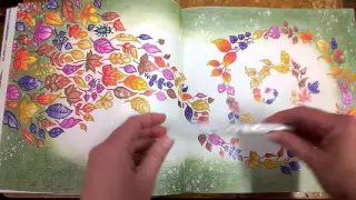 Colouring Book Enchanted Forest Walk through with tips and coloured pages