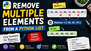 Remove multiple elements from a Python List How to remove multiple elements from a list in Python