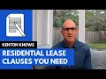 Residential Lease Clauses You Need in Your Lease
