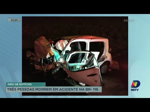 Giro de notícias traz atualizações sobre acidentes de trânsito em Santa Catarina