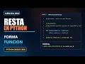 Crear una funcion para restar en Python Ejercicio 4