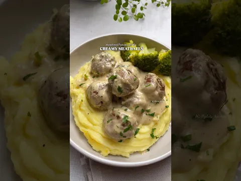 Creamy meatballs and mashed potatoes!!