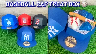 EASY Baseball Cap Treat Box Step-By-Step DIY Hat Gift Box Tutorial