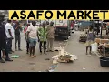 Streets of ASAFO MARKET Taken Over By Traders and Buses Kumasi-Ghana