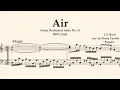 Lagu J.S Bach - Air on G String on Arr. by Piqado for Solo Piano Sheet Music Easy to Read Intermediate