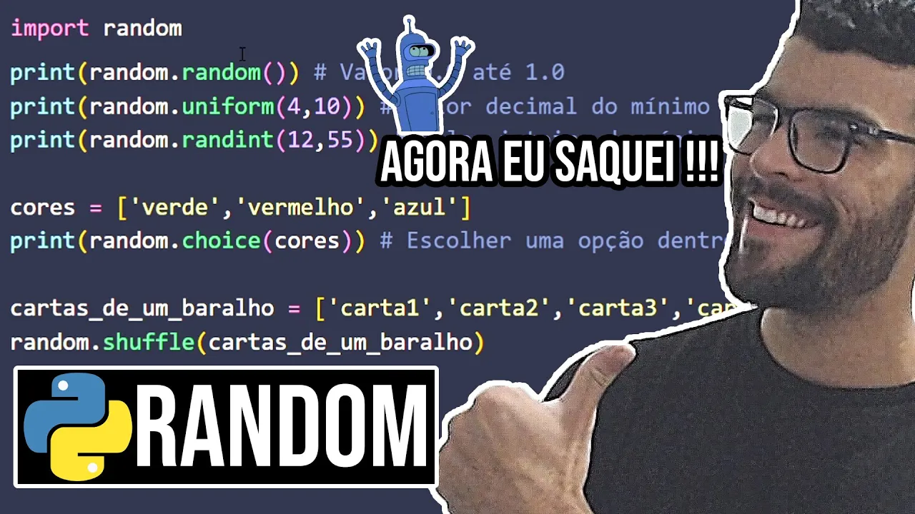Random Python como usar + DESAFIOS #DevAprender #RumoA50mil