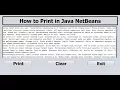 How to Print Document in Java NetBeans