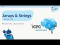 Level 0 Session 2 Arrays Strings