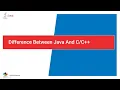 02 - Java Concepts Difference between Java and in Malayalam
