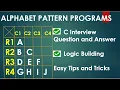Alphabet Pattern Printing in C in Hindi C Interview Questions and Answers