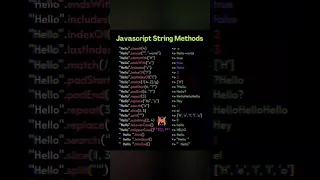 Javascript string methods