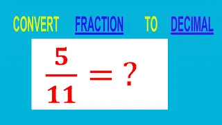 CONVERT FRACTION TO DECIMAL