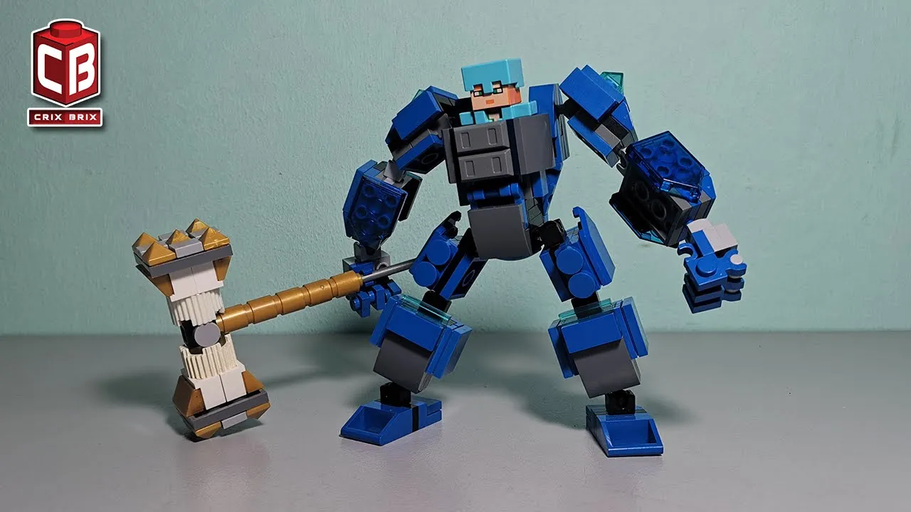 [LEGO Mini Robot Tutorial] Combiner Transformer Mech (similar with Megazord)/ミニレゴ合体変身ロボ/미니 레고 합체로봇. 