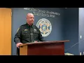 Sheriff Chad Billeb updates the media on an incident in Marathon County