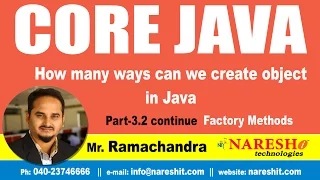 How many ways can we create object in Java Part 3 2 continue Factory Methods Core Java Tutorial