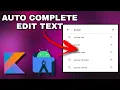 AutoCompleteTextView - Android Studio Tutorial