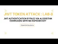 JSON Web Token Vulnerabilty JWT Authentication Bypass Via Algorithm Confusion With No Exposed Key