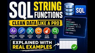 Learn SQL String Functions Like a Pro CONCAT LENGTH SUBSTRING REPLACE TRIM More