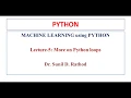 5 Programming using Python - loop and range function nested loops pattern printing by Sunil Sir